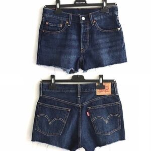 LEVI’S 501 High Waisted Denim Shorts Blue 26